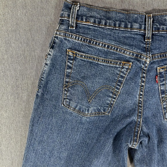 Levi's 550 Women Relaxed Boot Cut Blue Stretch Denim Jeans Size 10S Y2K Retro - Picture 10 of 16